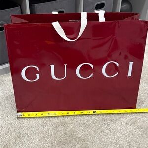 Gucci Burgundy Tote with White Accents